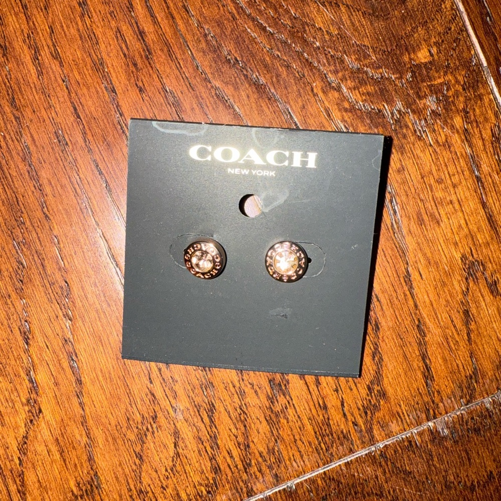 Coach Rose Gold-Tone Stud Earrings